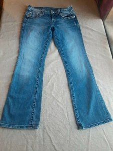 MISS ME Women's 28 Easy Boot Heavy Embellished Jeans JE5652EL 28, 33 inseam